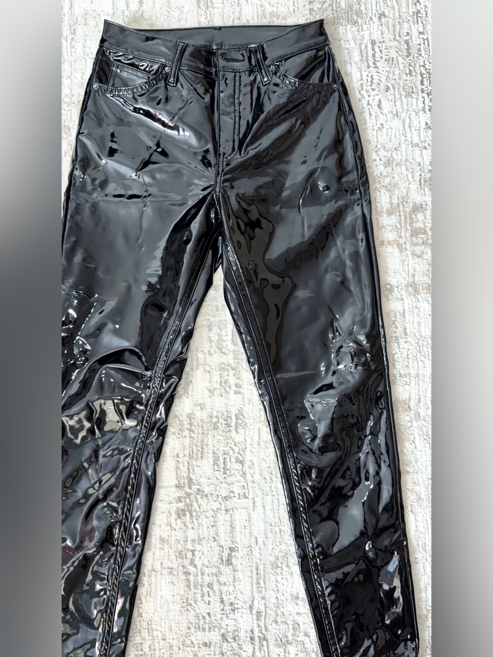 Topshop Glossy Black Patent Skinny Pants